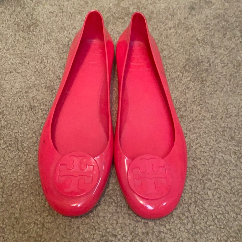 Tory Burch pink jelly flats